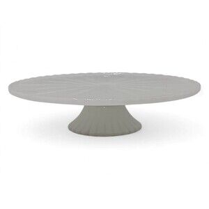 Vintage Milk Glass Pedestal Cake Stand White Opaline Glass Mid Century Wedding